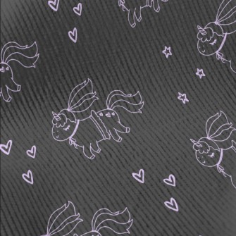 Unicorn And Hand Drawn Love Standard Corduroy