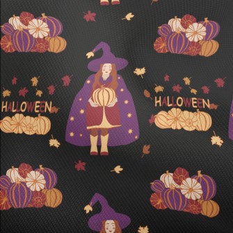 Halloween Witch Holding Pumpki Dobby