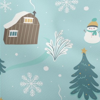 Winter Snowman With Snowflakes Dobby