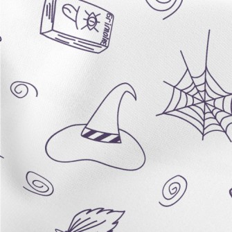 Hand Drawn Simple Witch Elemen Stretch Ponte