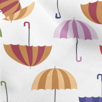 Autumn Colored Umbrellas Micro Fleece