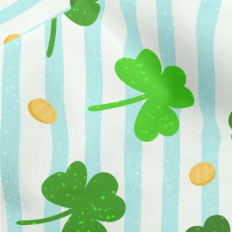 Blue And White Stripes With Lu Micro Fleece