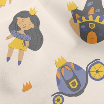 Cute Princess And Castle Micro Fleece