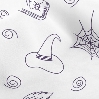 Hand Drawn Simple Witch Elemen Micro Fleece