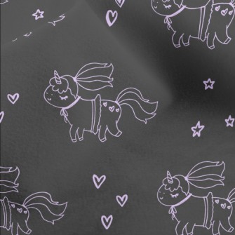 Unicorn And Hand Drawn Love Micro Fleece