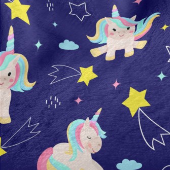 Cute Rainbow Unicorn Minky