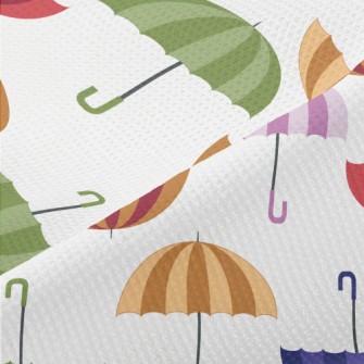 Autumn Colored Umbrellas Piqué