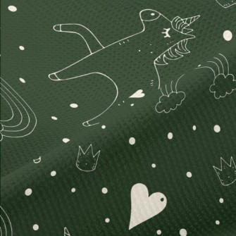 Fairytale Unicorn And Love Hea Piqué