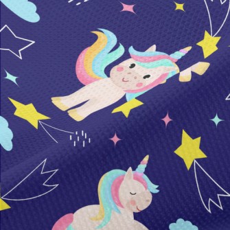 Cute Rainbow Unicorn Piqué