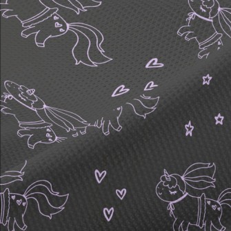 Unicorn And Hand Drawn Love Piqué