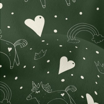 Fairytale Unicorn And Love Hea Lightweight Performance Linen