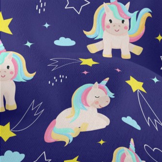 Cute Rainbow Unicorn Lightweight Performance Linen