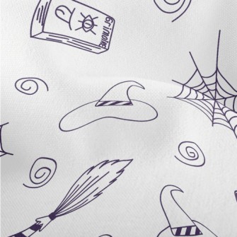 Hand Drawn Simple Witch Elemen Lightweight Performance Linen