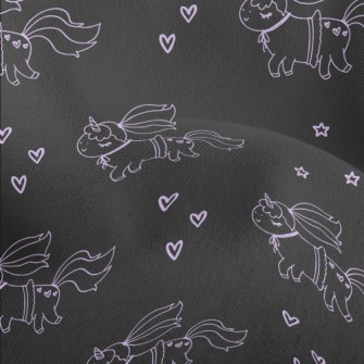 Unicorn And Hand Drawn Love Lightweight Performance Linen