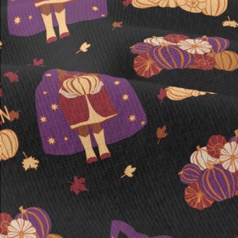 Halloween Witch Holding Pumpki Modern Jersey