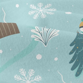 Winter Snowman With Snowflakes Modern Jersey