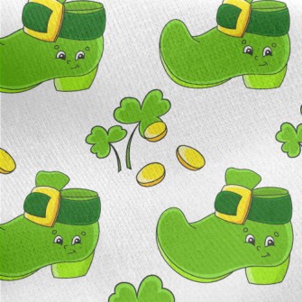 Magic Shoes And Lucky Clover Jersey Backed Fleece