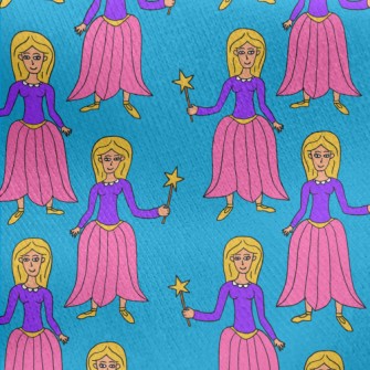Hand Drawn Magic Princess Jersey Backed Fleece