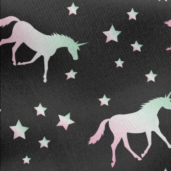 Gradient Unicorn Silhouette Jersey Backed Fleece