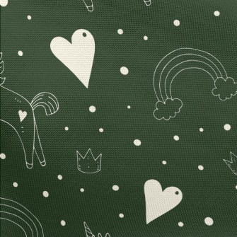 Fairytale Unicorn And Love Hea Pongee