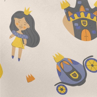 Cute Princess And Castle Pongee
