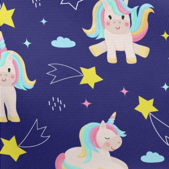 Cute Rainbow Unicorn Pongee