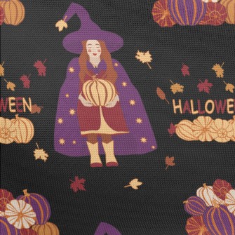 Halloween Witch Holding Pumpki Pongee