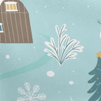 Winter Snowman With Snowflakes Pongee