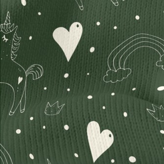 Fairytale Unicorn And Love Hea Stretch Jersey