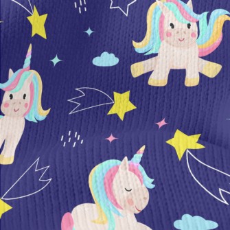 Cute Rainbow Unicorn Stretch Jersey