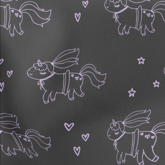 Unicorn And Hand Drawn Love Lightweight Cotton Poplin