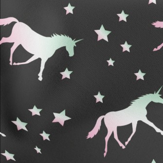 Gradient Unicorn Silhouette Lightweight Cotton Poplin