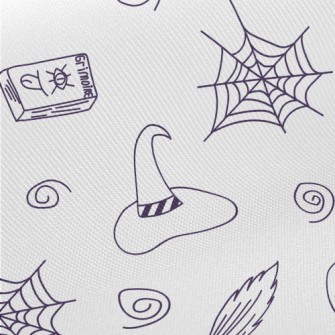 Hand Drawn Simple Witch Elemen Midweight Cotton Poplin