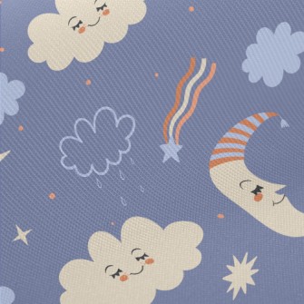 Beautiful Starry Sky At Night Midweight Cotton Poplin