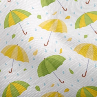 Umbrella Raindrops Fallen Leav Dobby
