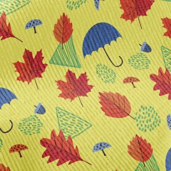 Maple Leaves And Umbrella Standard Corduroy
