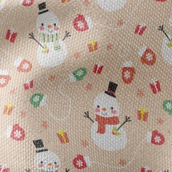 Happy Snowman Gift Waterproof Canvas