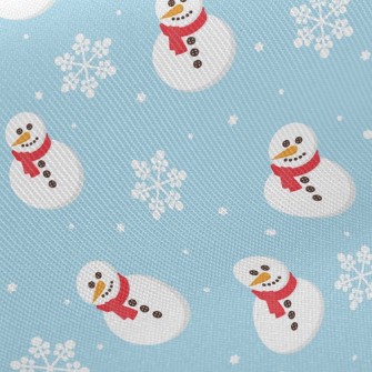 Button Scarf Snowman Twill