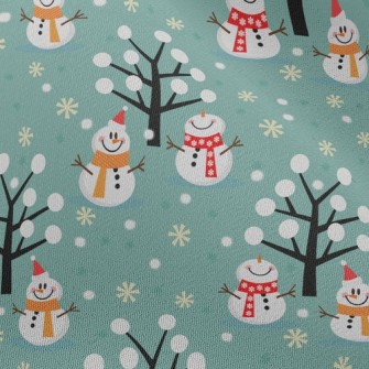 Snowman Friends Playing Chiffon