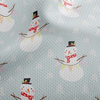 Christmas Decoration Snowman Athletic Mesh Flat Back