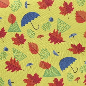 Maple Leaves And Umbrella Twill