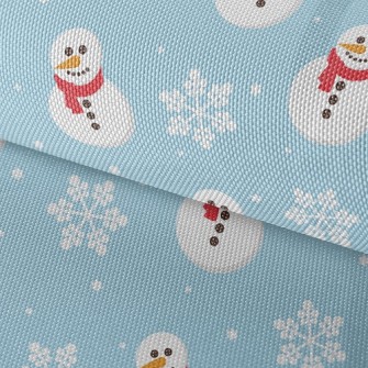 Button Scarf Snowman Waterproof Oxford