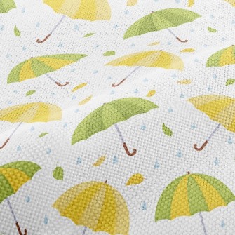 Umbrella Raindrops Fallen Leav Performance Linen