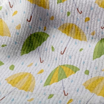 Umbrella Raindrops Fallen Leav Terry