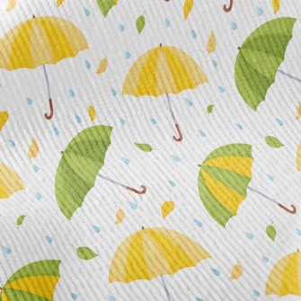 Umbrella Raindrops Fallen Leav Standard Corduroy