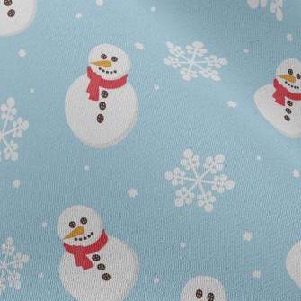 Button Scarf Snowman Chiffon