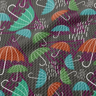 Tropical Rainforest Umbrella Birdseye Piqué