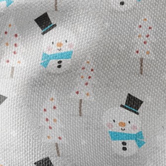 Cute Gentleman Snowman Waterproof Canvas