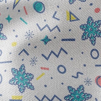 Geometric Snowflakes Waterproof Canvas