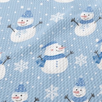 Happy Snowman Birdseye Piqué